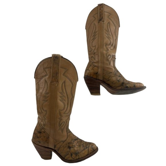 Miss Capezio Shoes Vintage Miss Capezio Usa Brown Leather Snake